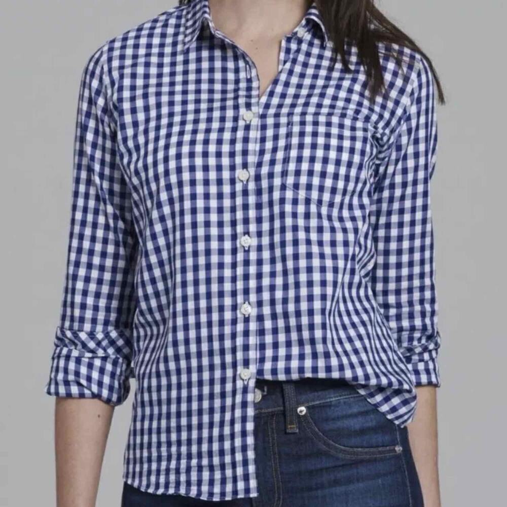 Untucklt Belleza Plaid Woman's Long Sleeve Button Down  Shirt
